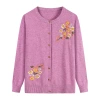 Middle-aged and elderly women's clothing for spring, autumn and winter: Grandma's knitted sweater, cardigan and top, middle-aged mom's coat, old lady's sweater details Picture